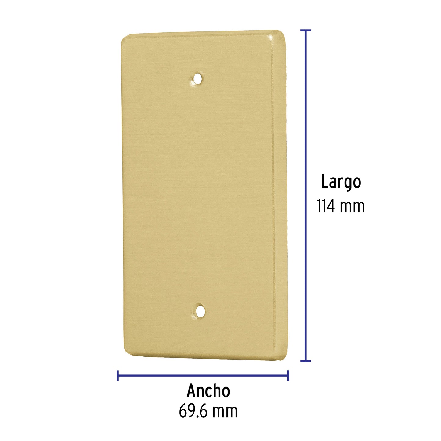 Placa ciega de aluminio linea Standard 46402 Volteck Pieza
