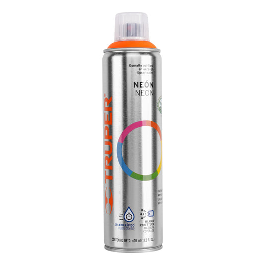 Pintura esmalte en aerosol flourescente naranja 19072 truper Pieza