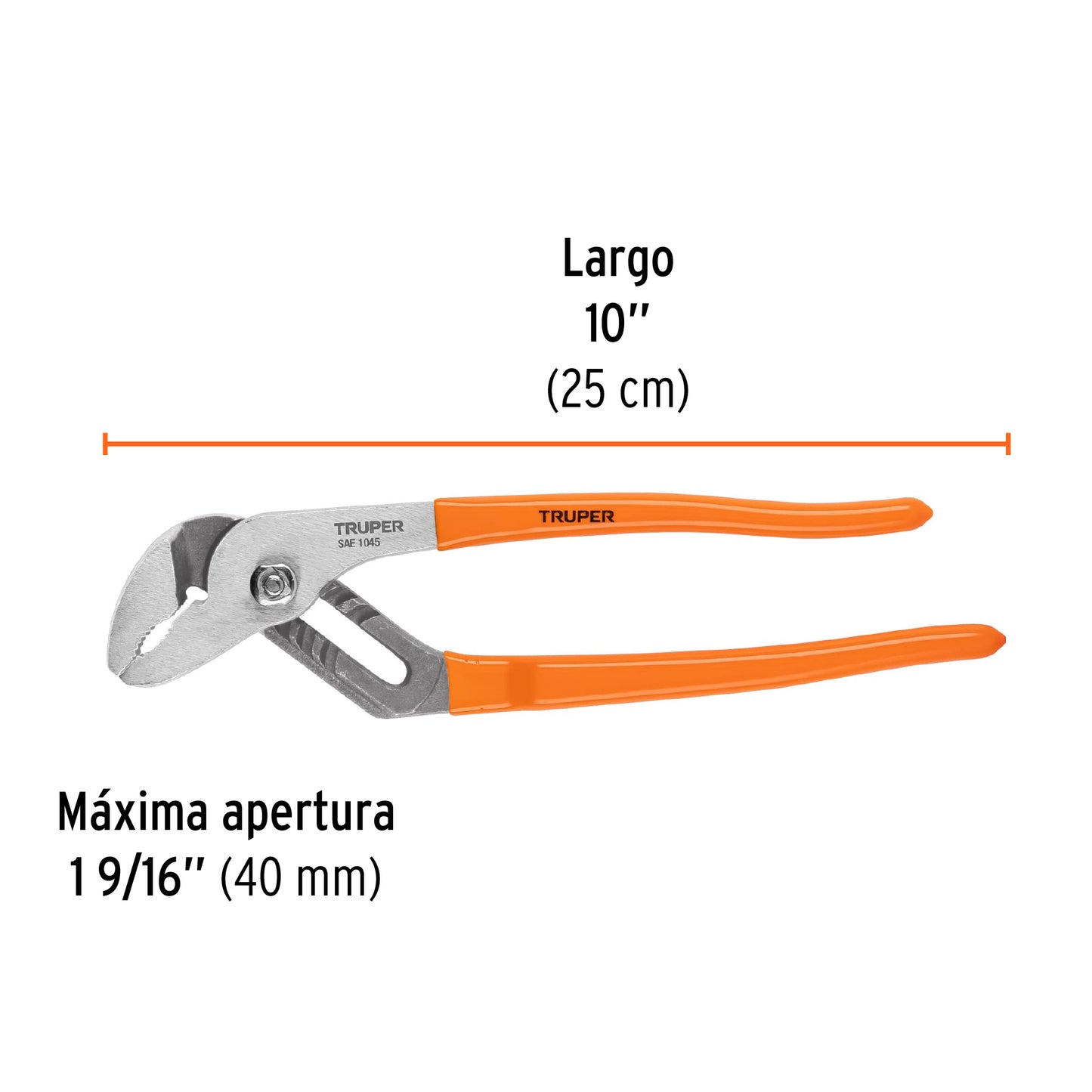 Pinza de extensión 10 mango de PVC 17351 Truper Pieza