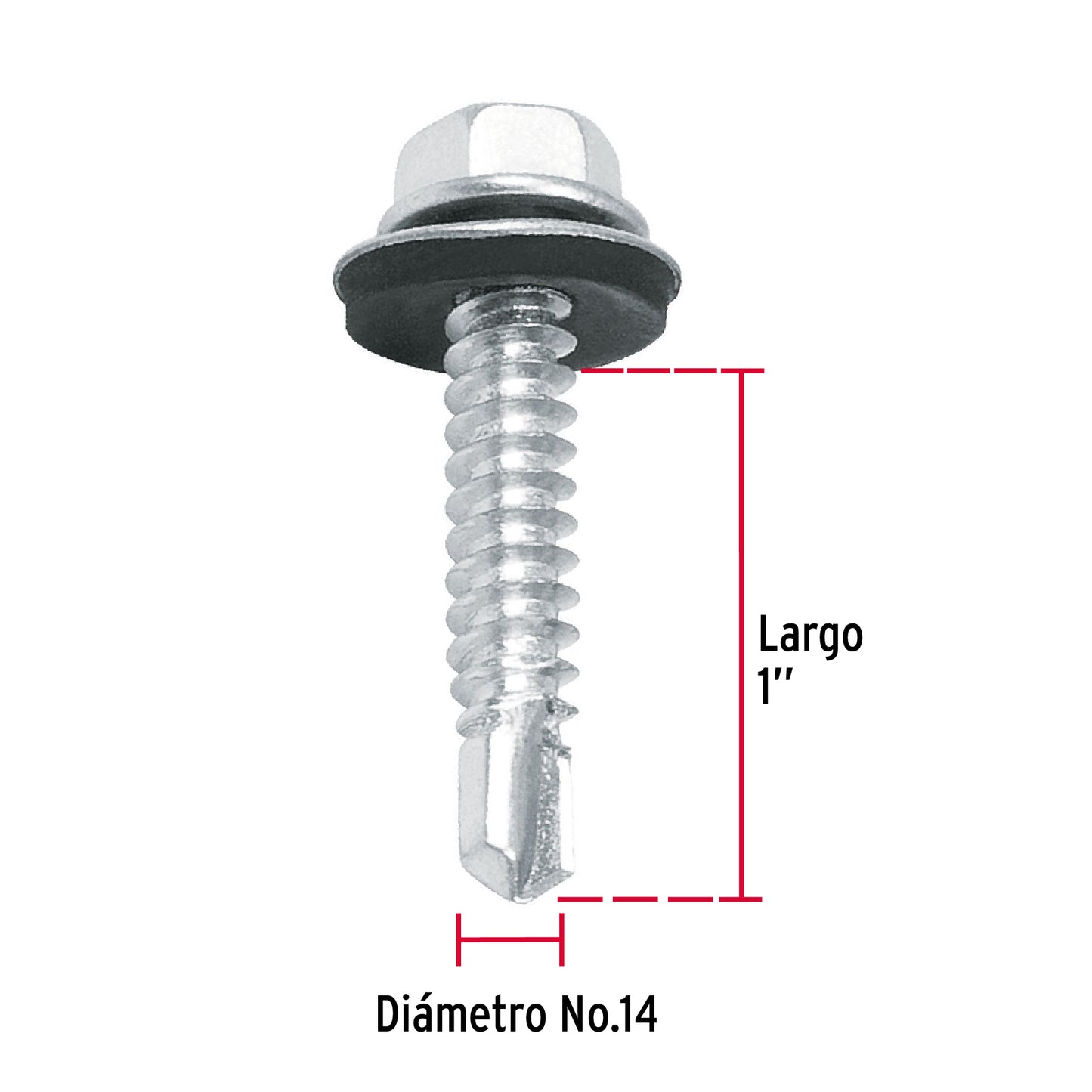Pija hexagonal punta broca c/rondanas 1 44406 Fiero Pieza