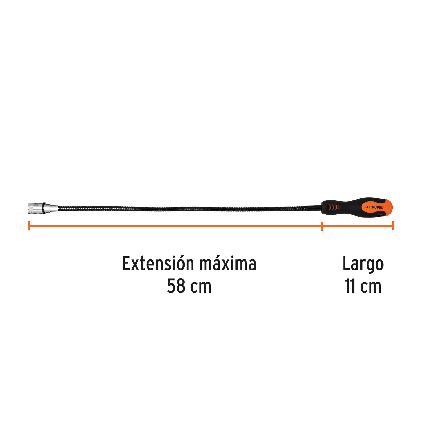 Iman extendible flexible con led levanta a 3 kg 15326 truper Pieza