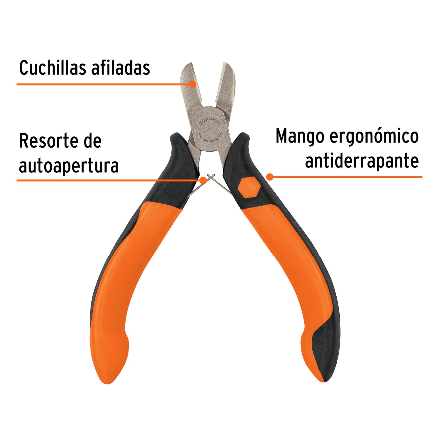 Pinza miniatura corte diagonal 4p mango comfort grip truper 17367 Pieza