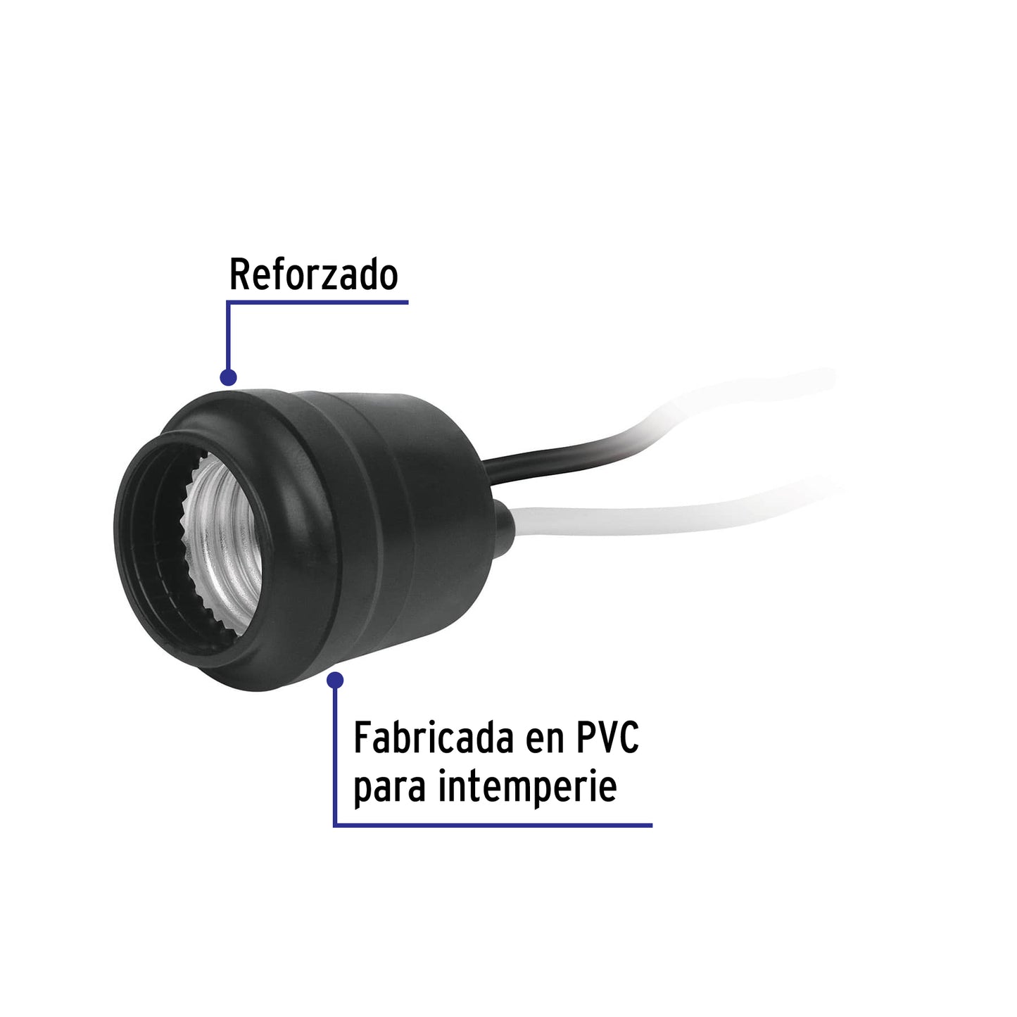 Portalampara para intemperie reforzada 47110 volteck Pieza