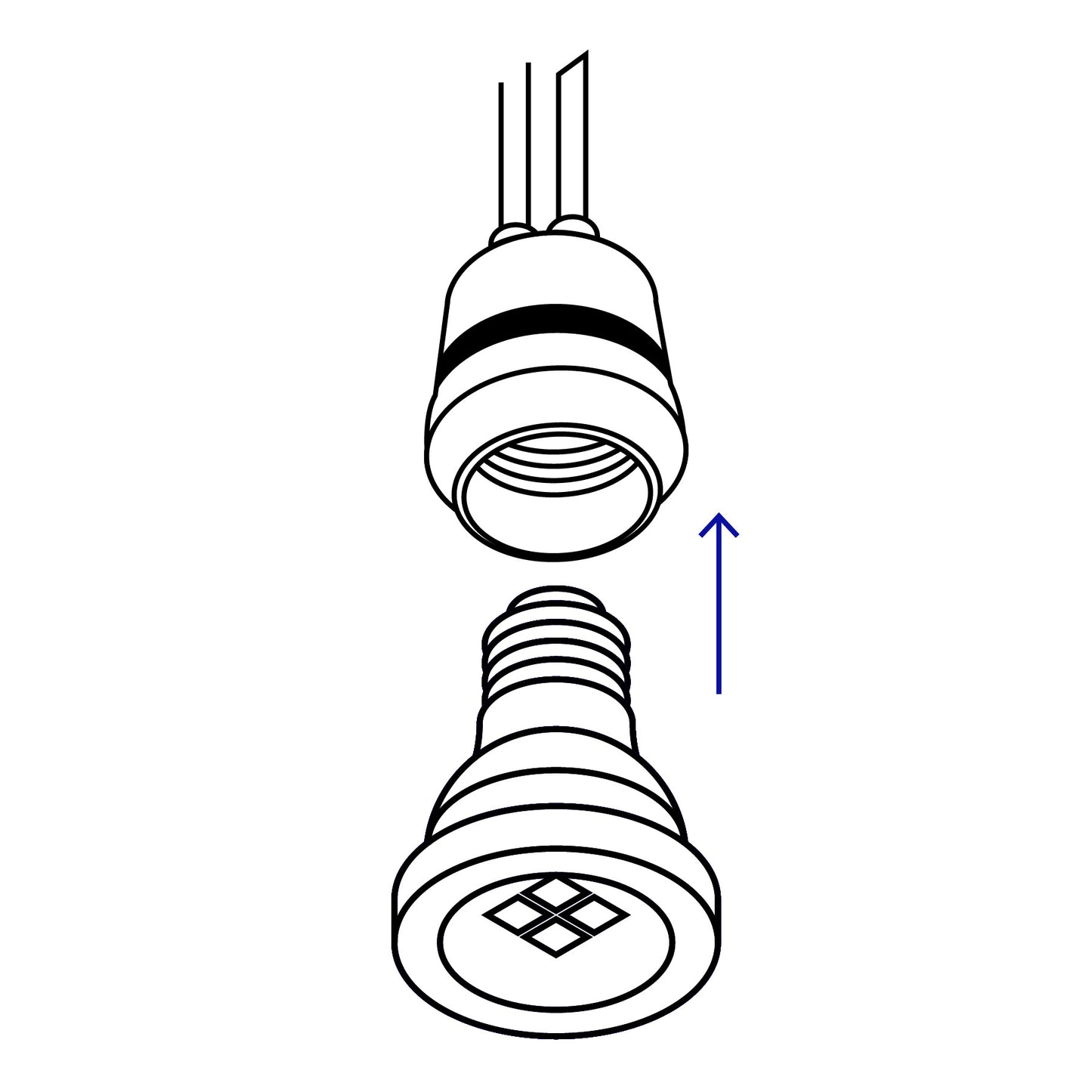 Portalampara pvc para interperie 46509 volteck Pieza