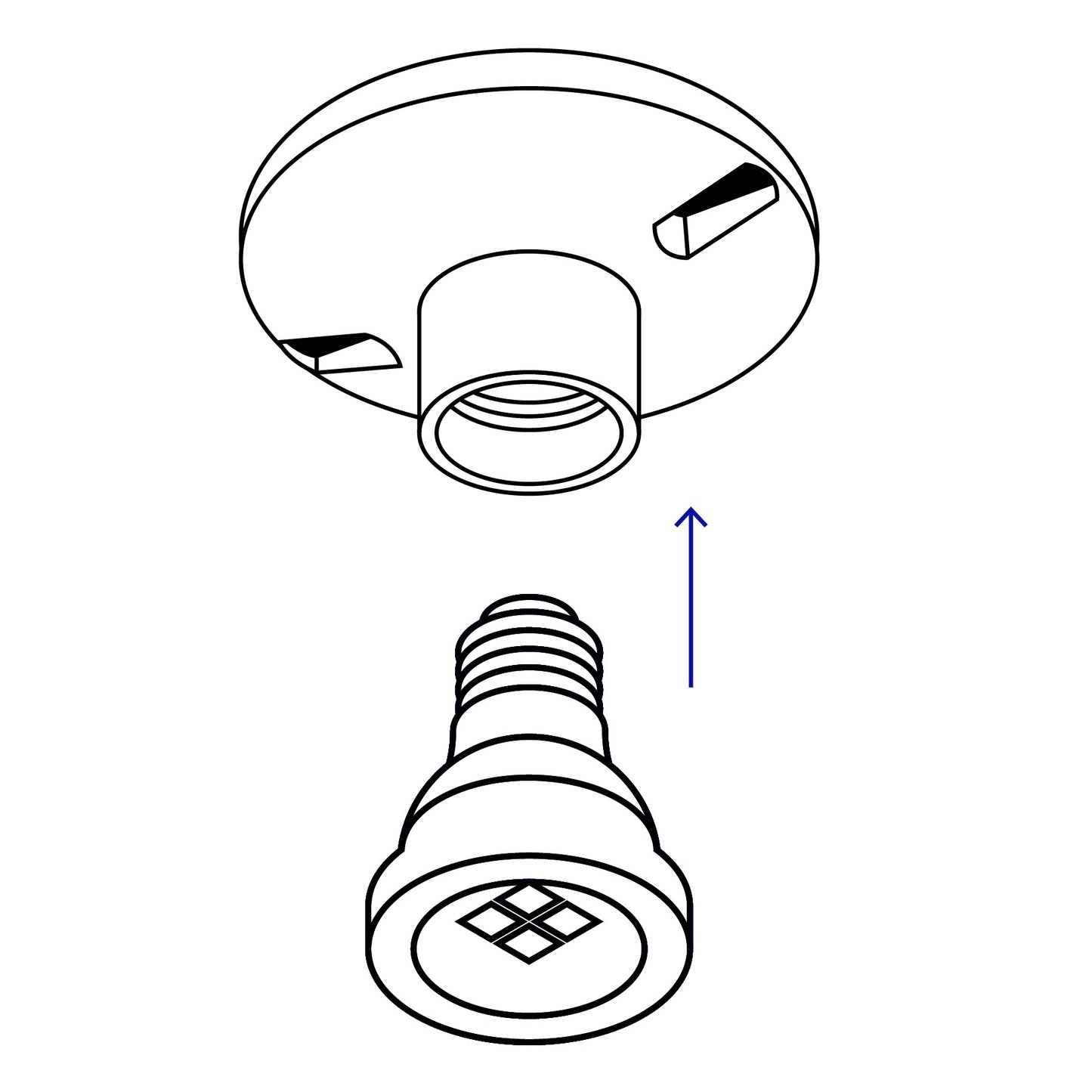 Portalampara porcelana 7 1/2 mod 130 46531 voltech Pieza