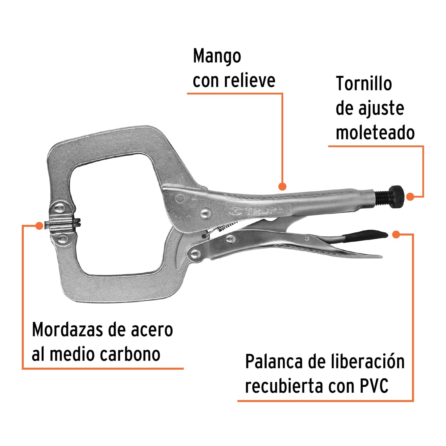 Pinza de presion tipo c de 11p 17427 truper Pieza