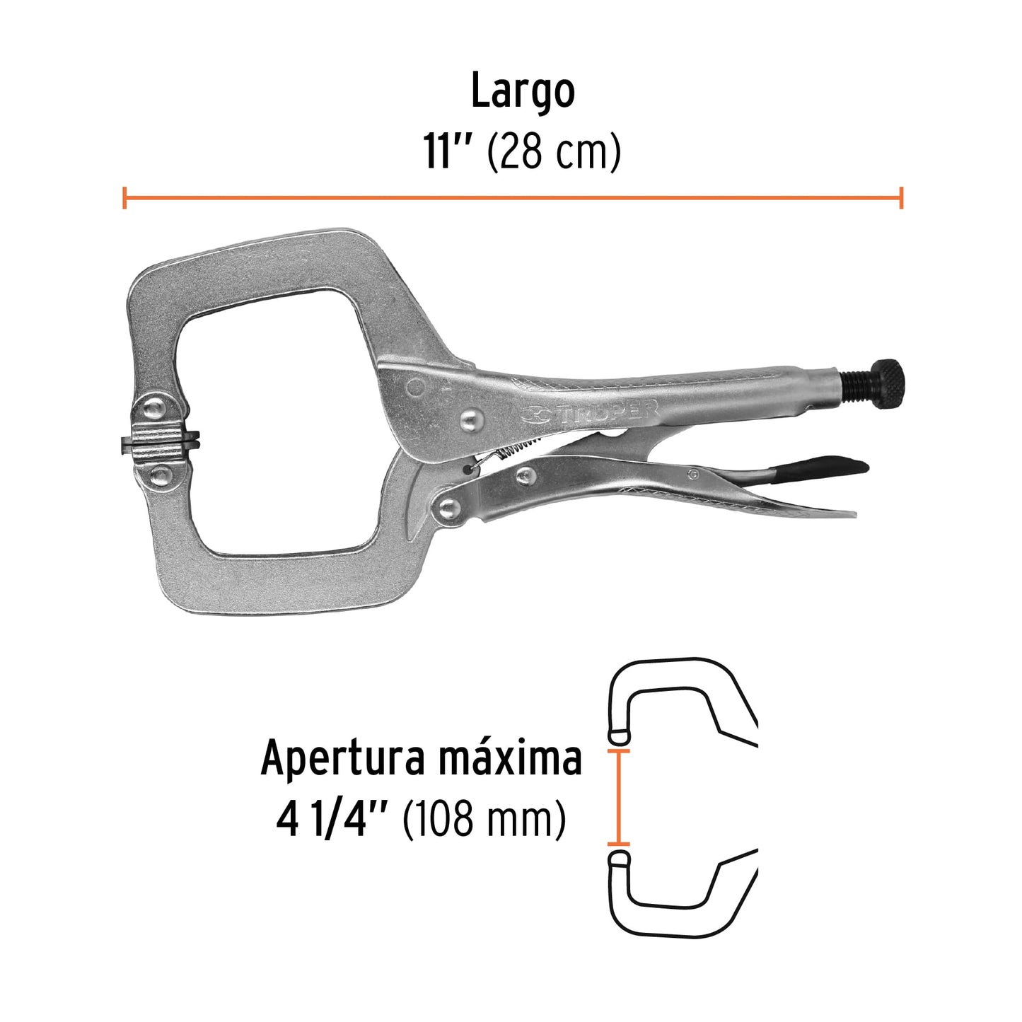 Pinza de presion tipo c de 11p 17427 truper Pieza
