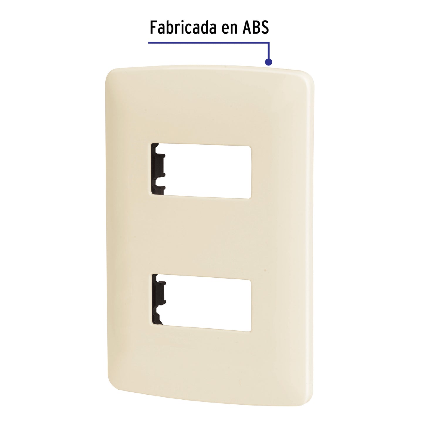Placa 2 modulos linea italiana marfil 48089 volteck Pieza