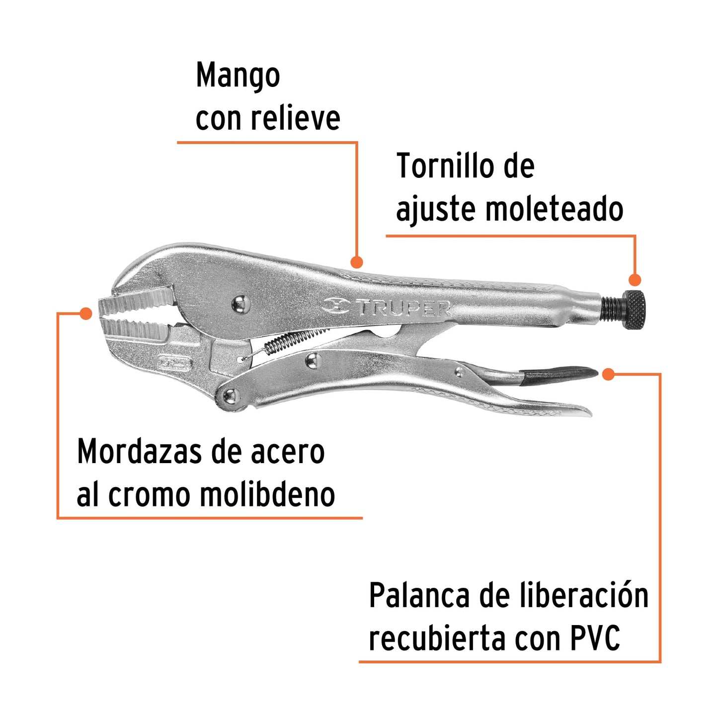 Pinza de presion 12 mordaza recta 17431truper Pieza