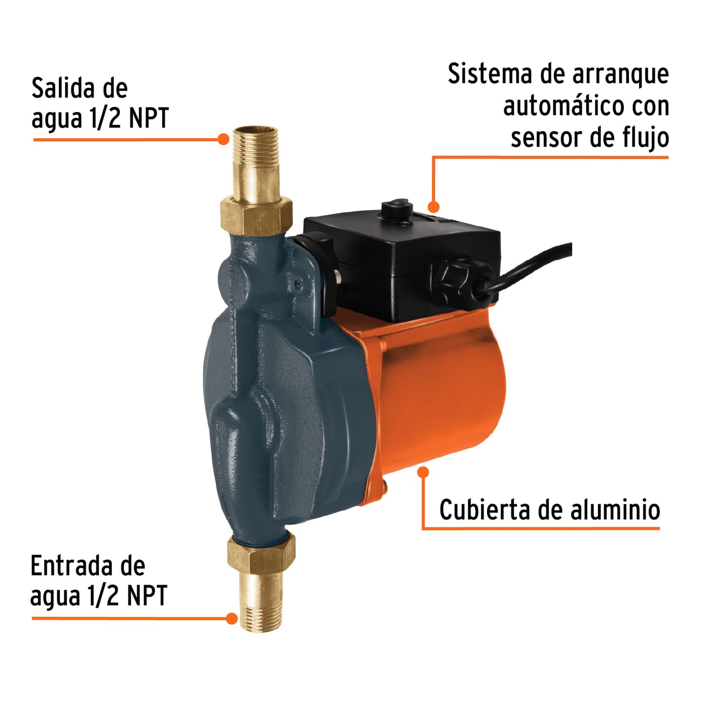 Bomba presurizadora 1/6 HP Truper 14635 Pieza
