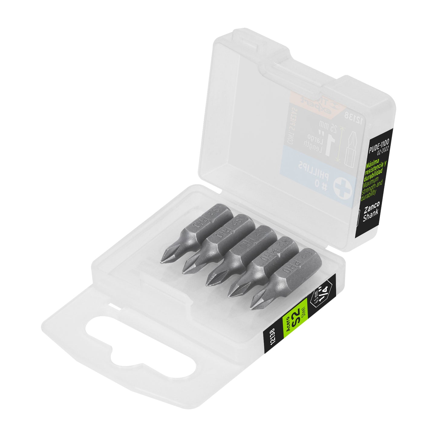 Puntas Phillips #0 1p estuche con 5 piezas Expert 12138 Truper Pieza