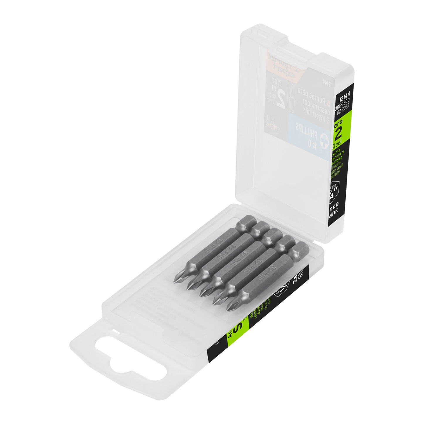 Puntas Phillips #0 2p estuche con 5 piezas Expert 12144 Truper Pieza