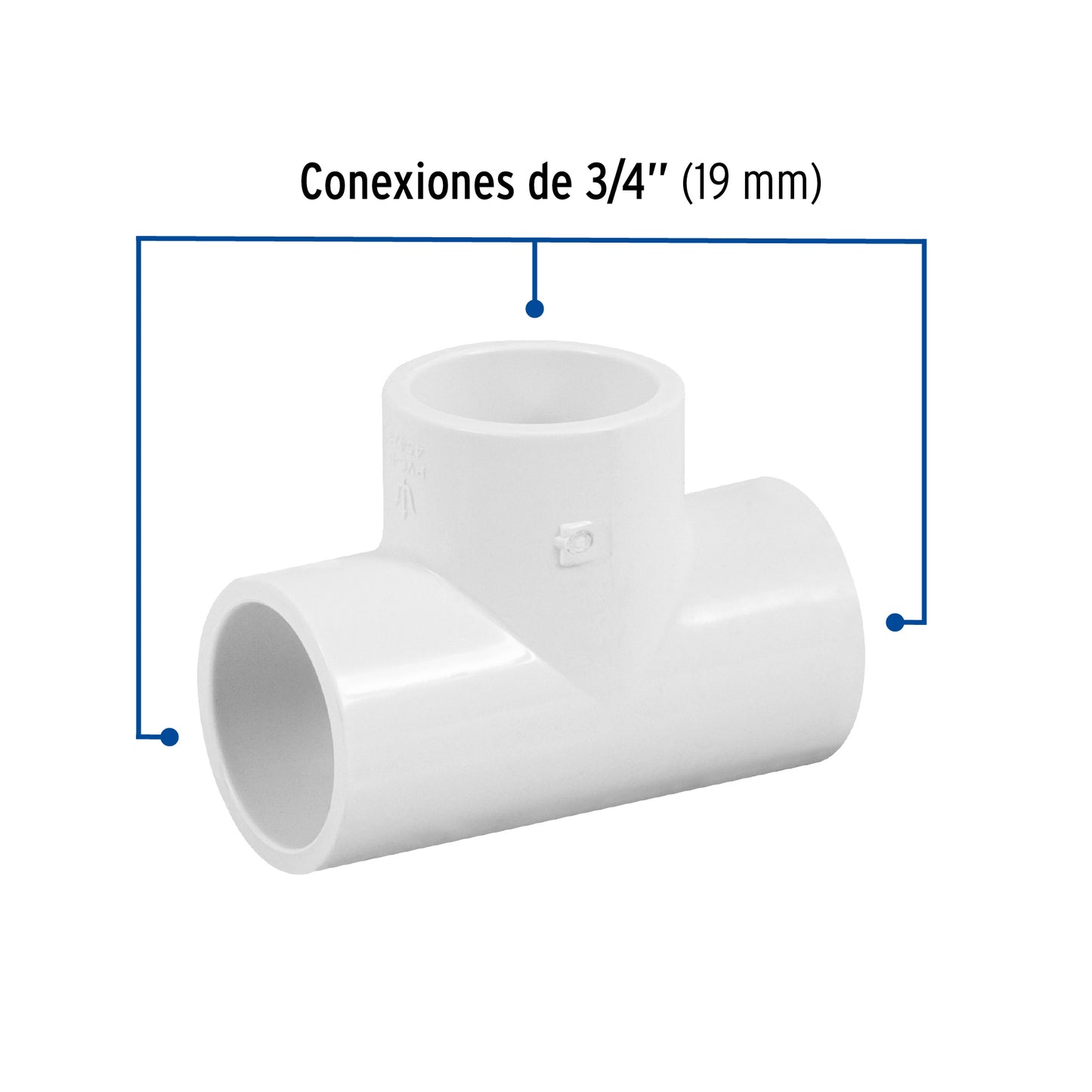 Tee hidraulica 3/4 ced 40 - 45421 - 615372 - Foset Pieza