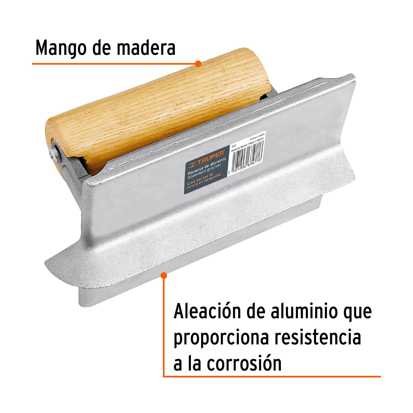 Rayador 11 x 5p aluminio 15424 truper Pieza