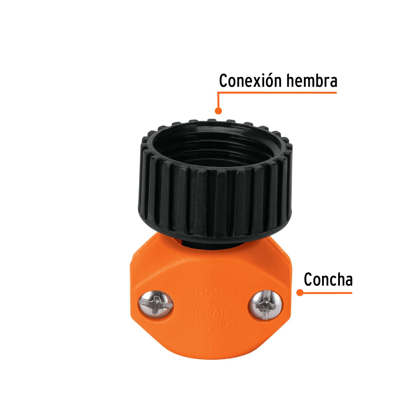 Conector plastico hembra 1/2p 12712 truper Pieza