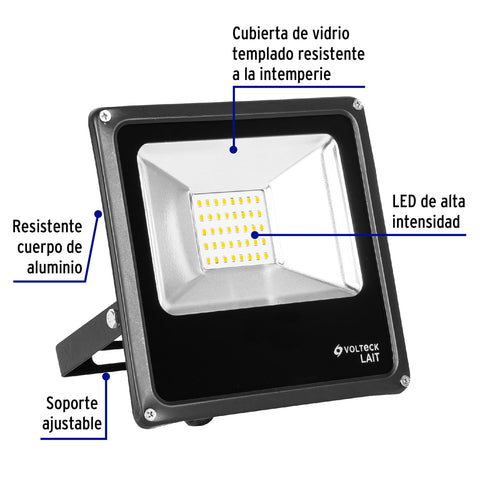Reflector delgado de LED 20W luz de día 48219 Volteck Pieza