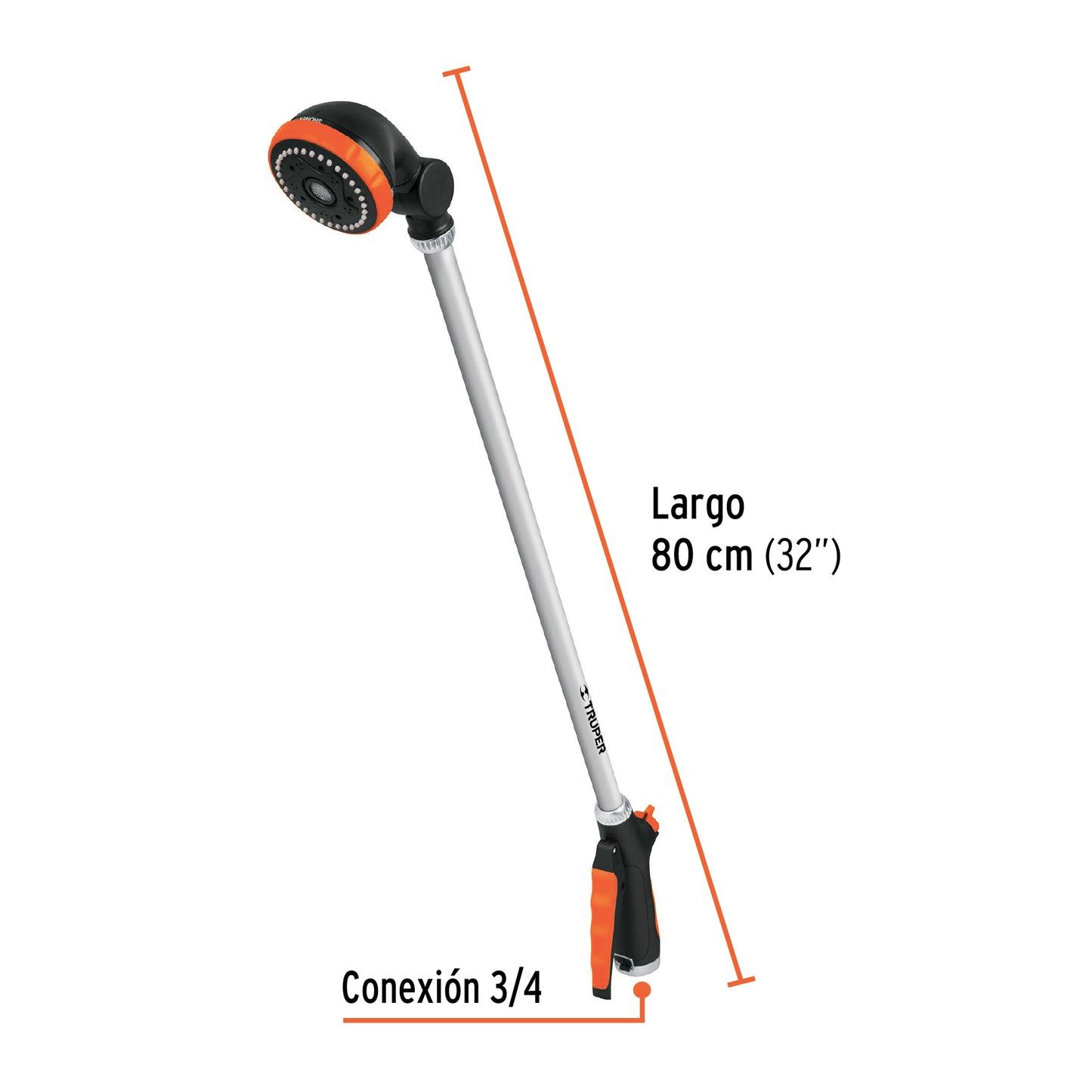 Regadera con extension de 32p 10325 truper Pieza