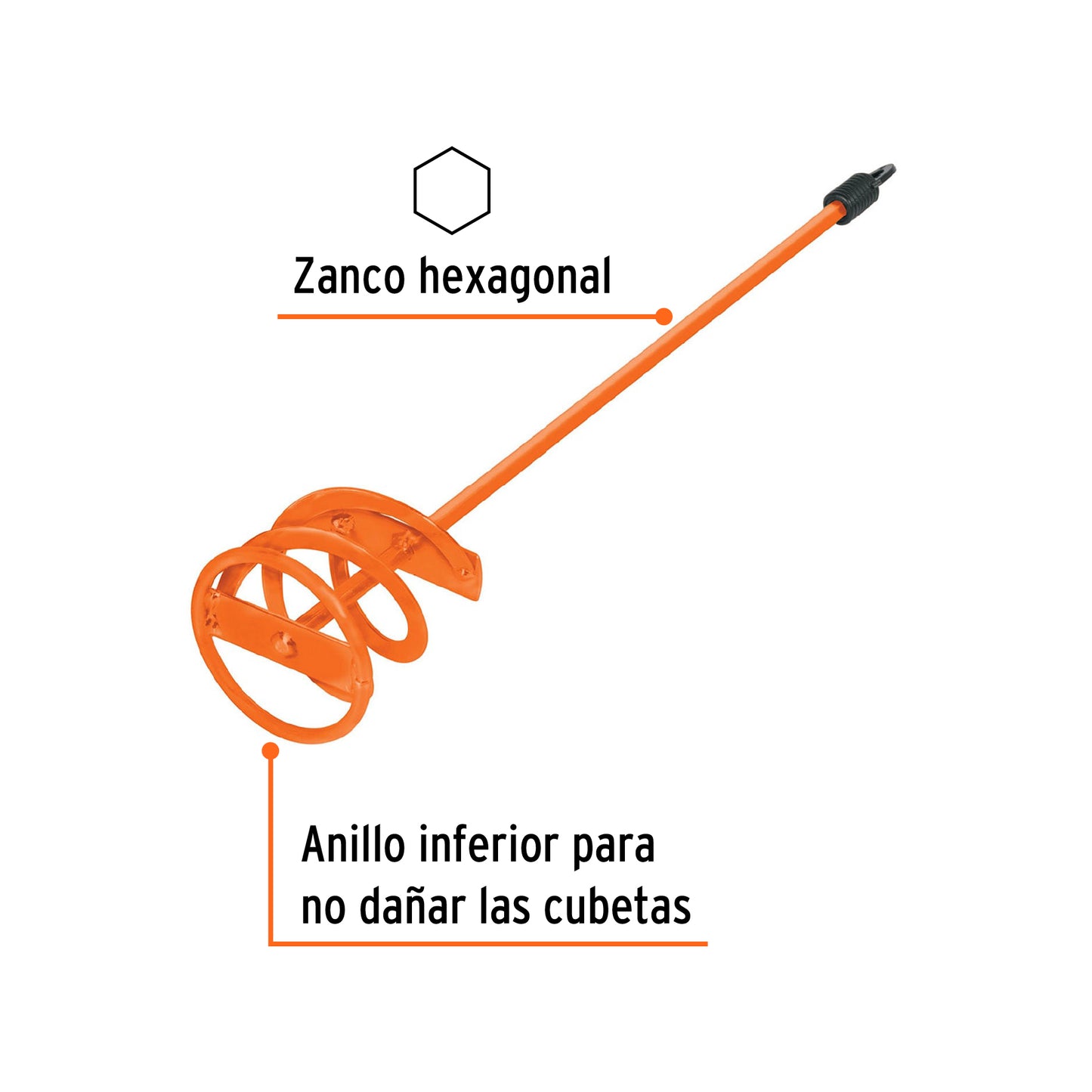 Revolvedor de pintura 80 mm de diámetro 11971 Truper Pieza