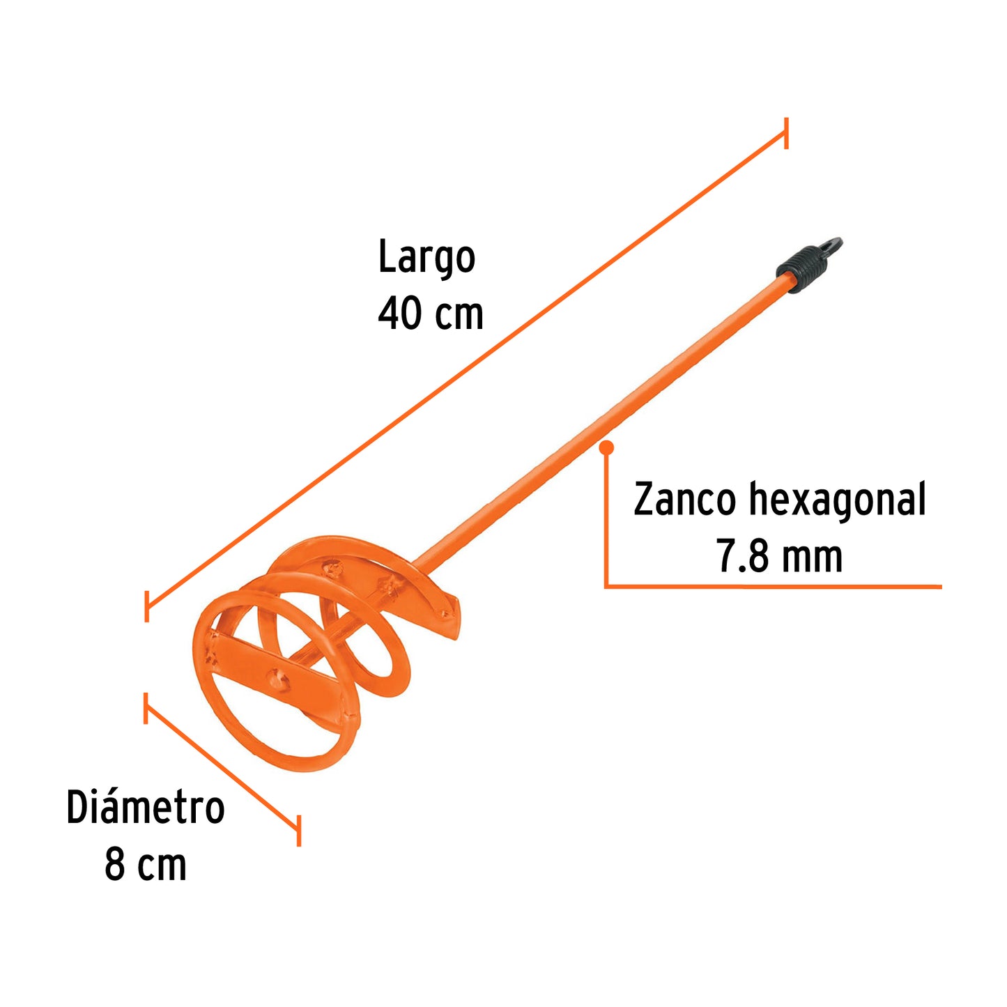 Revolvedor de pintura 80 mm de diámetro 11971 Truper Pieza