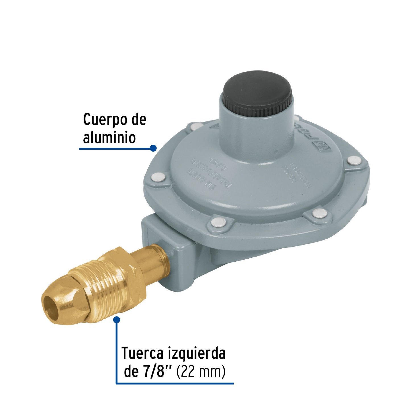 Regulador de gas de1 via 49225 foset Pieza