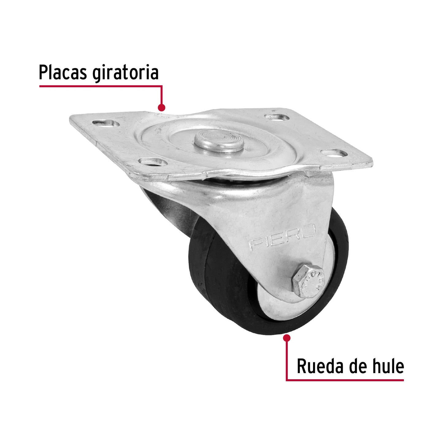 Rodaja hule 2 1/2 35 mm con balero 48608 Fiero Pieza