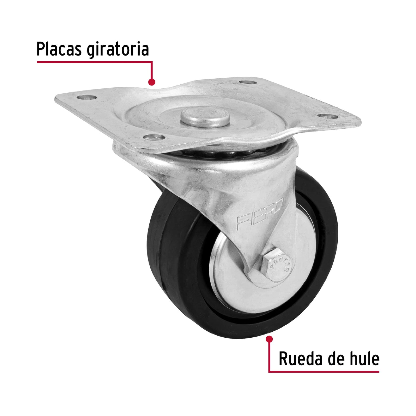Rodaja hule 4 42 mm con balero 48613 Fiero Pieza