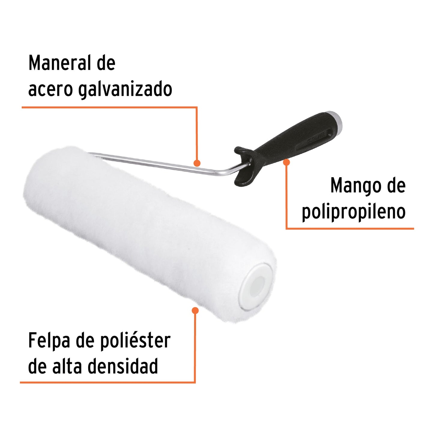 Rodillo para pintar felpa 9 x 3/8p extra lisa13875 Pieza