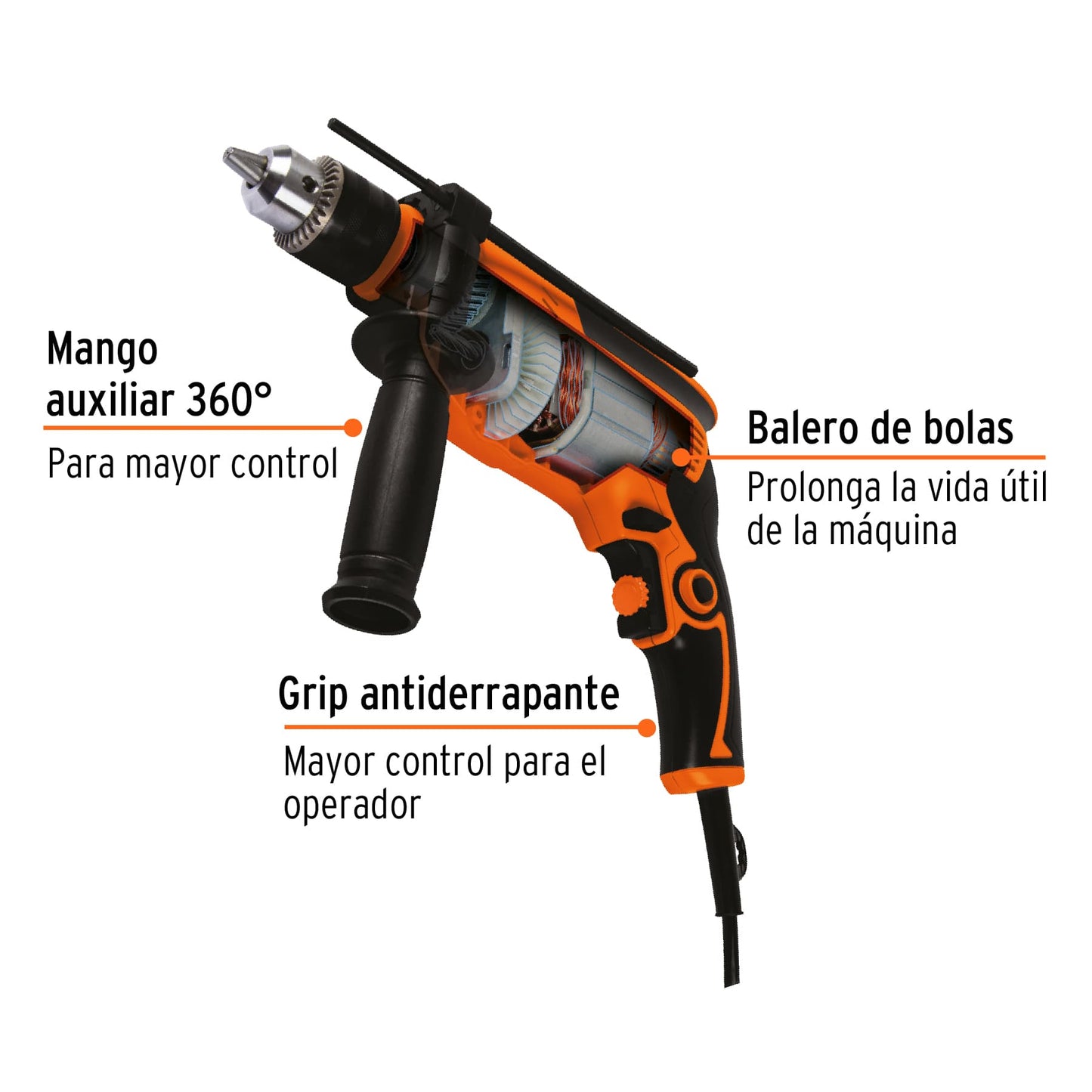 Rotomartillo 1/2p 750 W profesional 14658 Truper Pieza