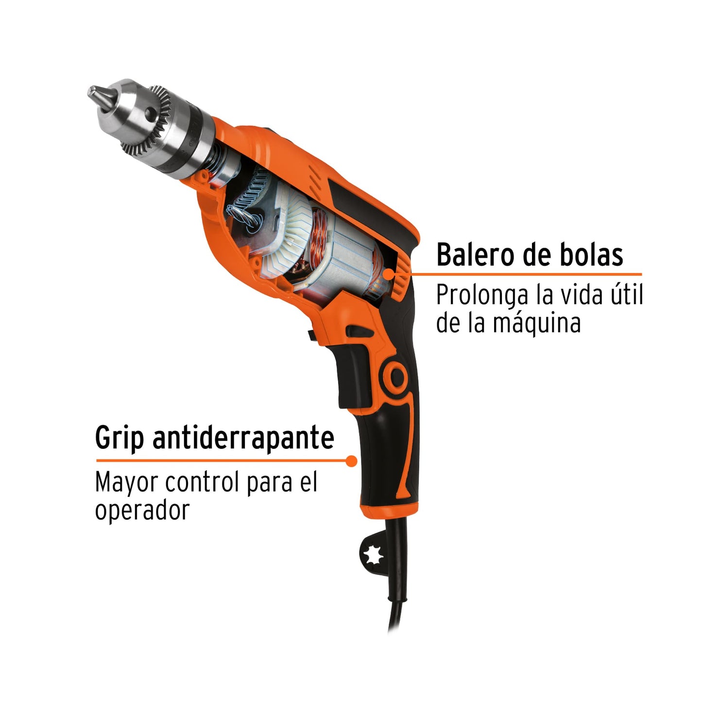 Rotomartillo profesional 3/8p 550 w 16736 Truper Pieza