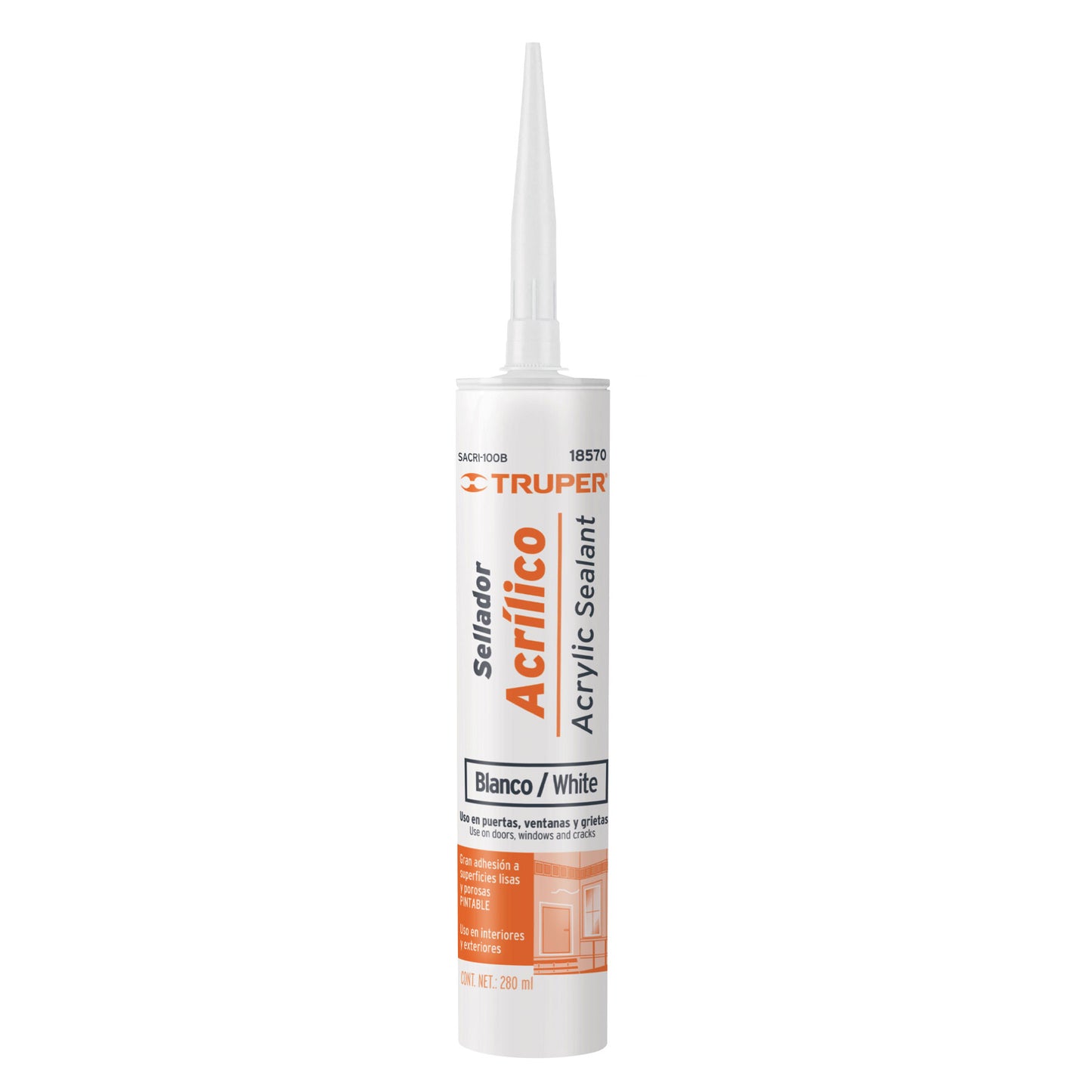 Sellador acrilico blanco 280 ml 18570 truper Pieza