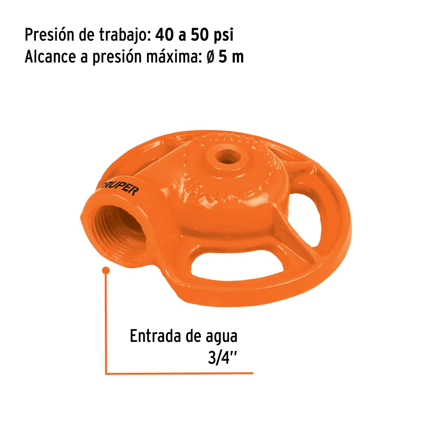 Aspersor metalico tipo sapo de chorro fino Pieza