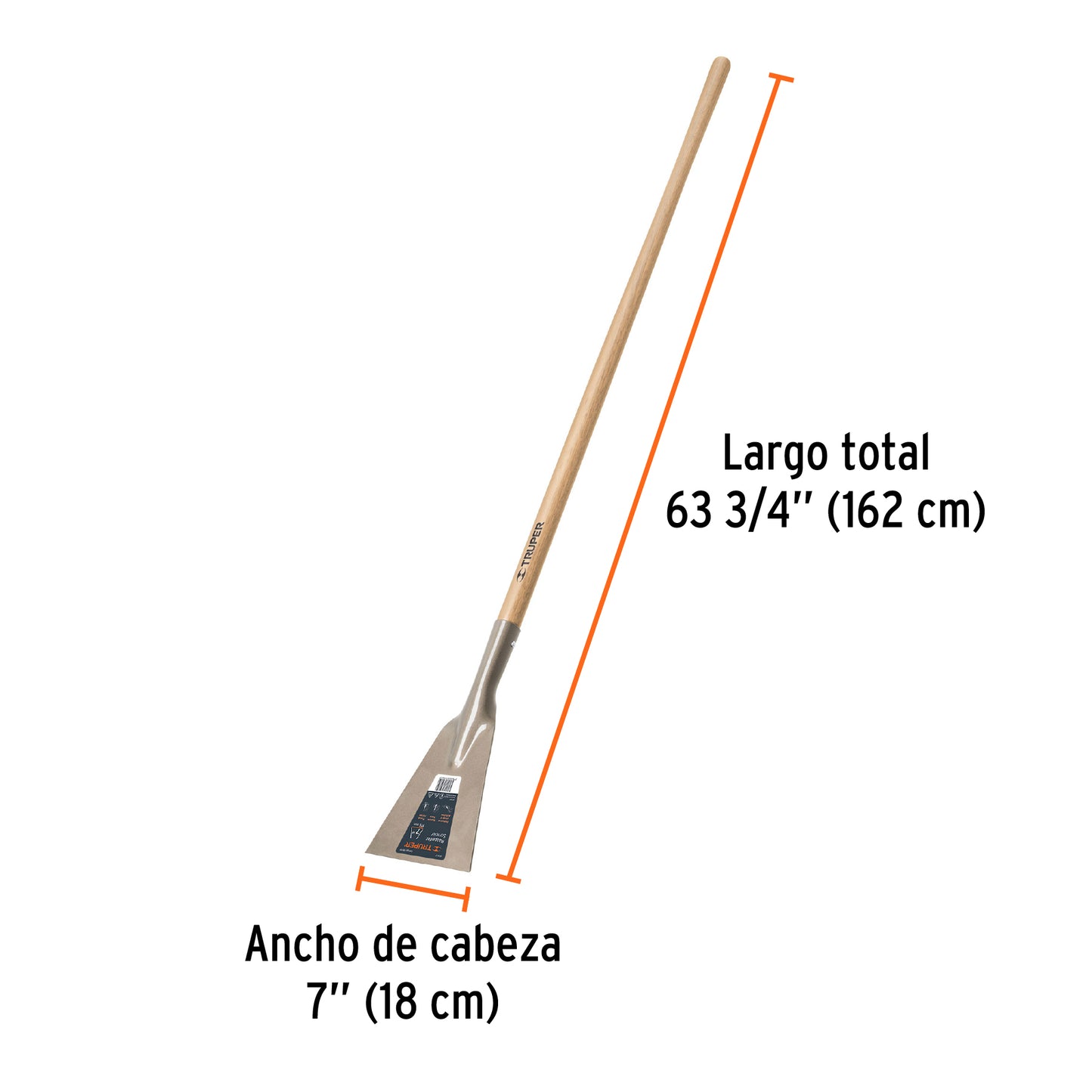 Raspador 7 mango largo 54 18652 Truper Pieza