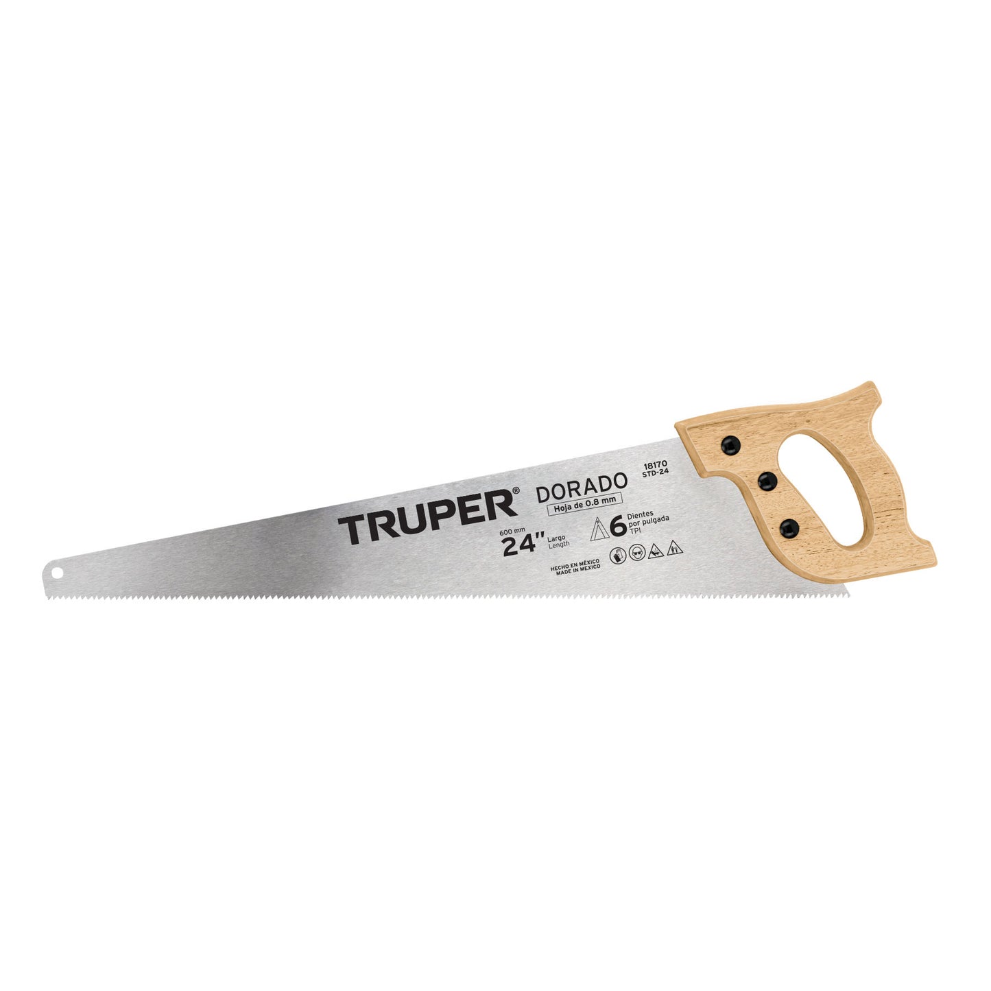 Serrucho carpintero dorado 24 pulg 18170 truper