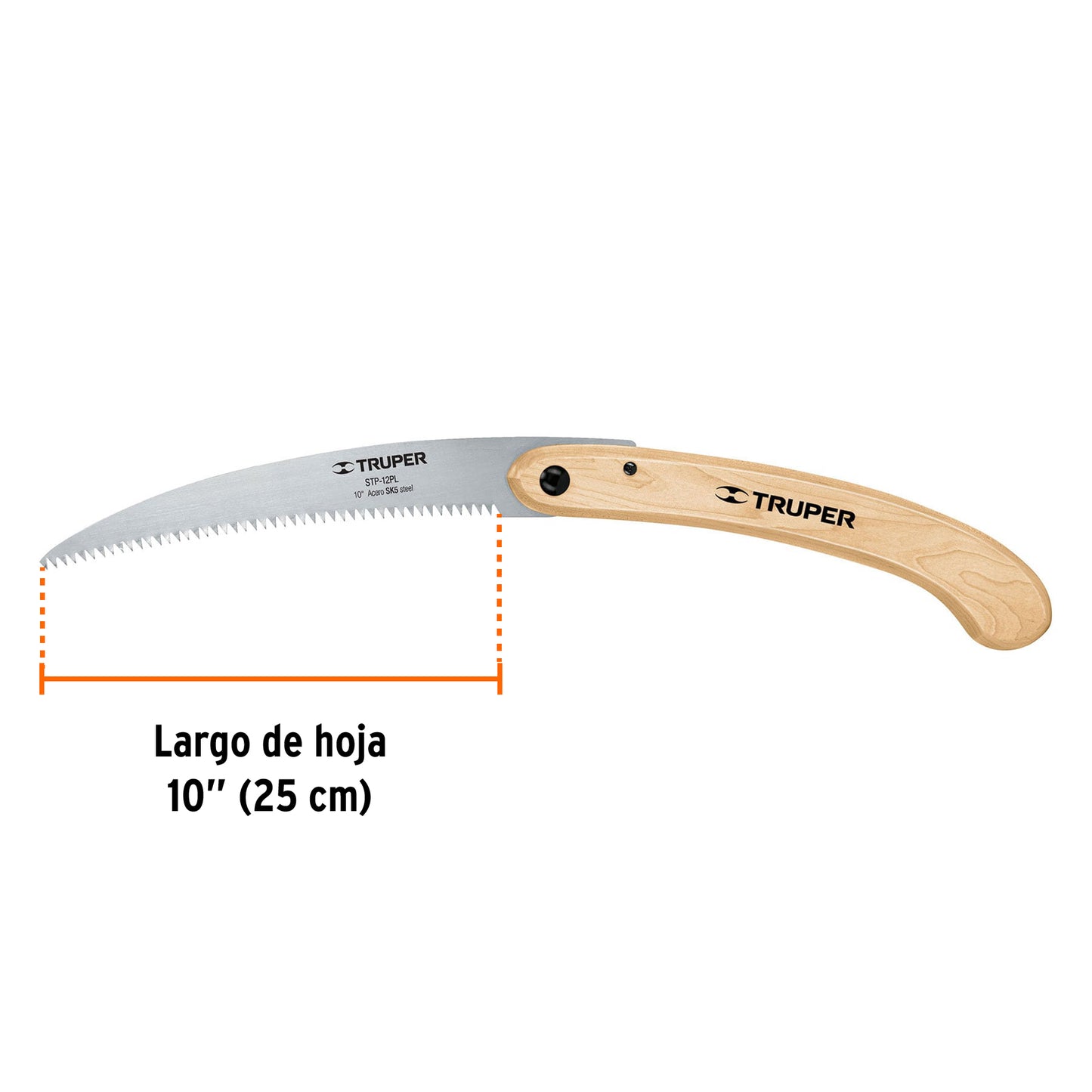 Serrucho de poda 12p plegable mango de madera 7 dpp 18178 Truper Pieza