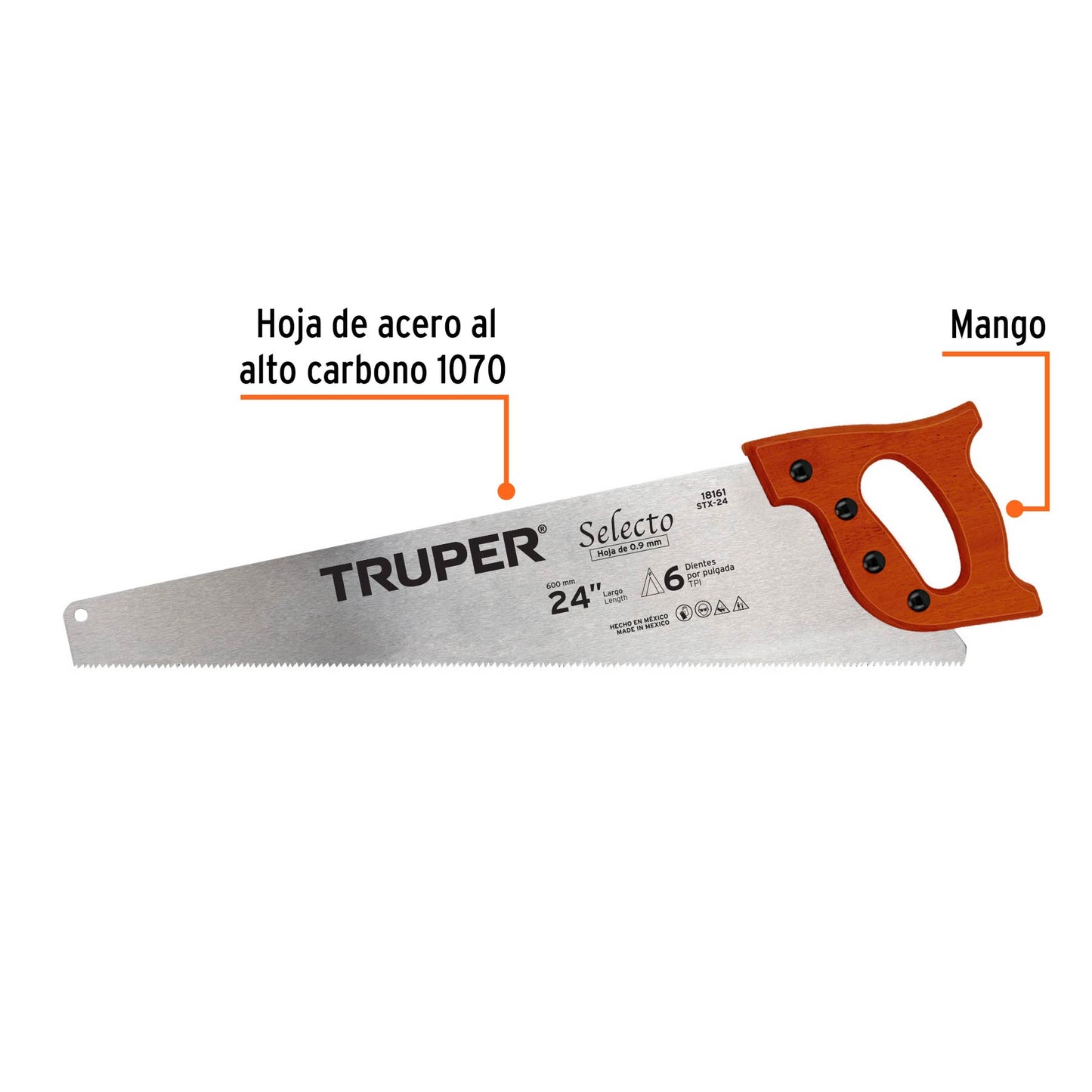 Serrucho 24 Selecto 6 DPP 18161 Truper Pieza