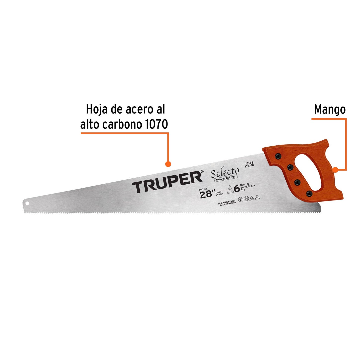 Serrucho 28p selecto 5 dpp 18163truper