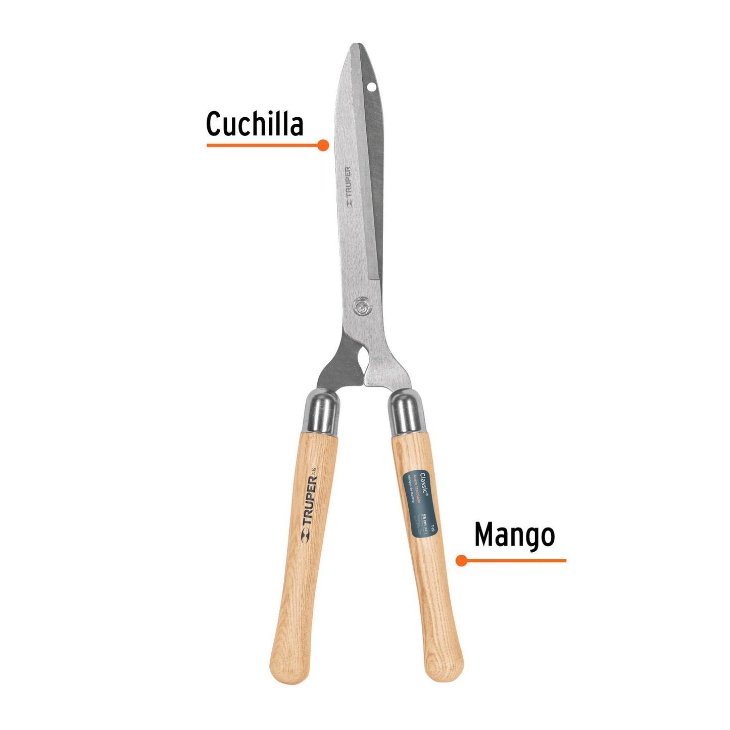 Tijera para podar a dos manos 19p mango madera 18377 truper