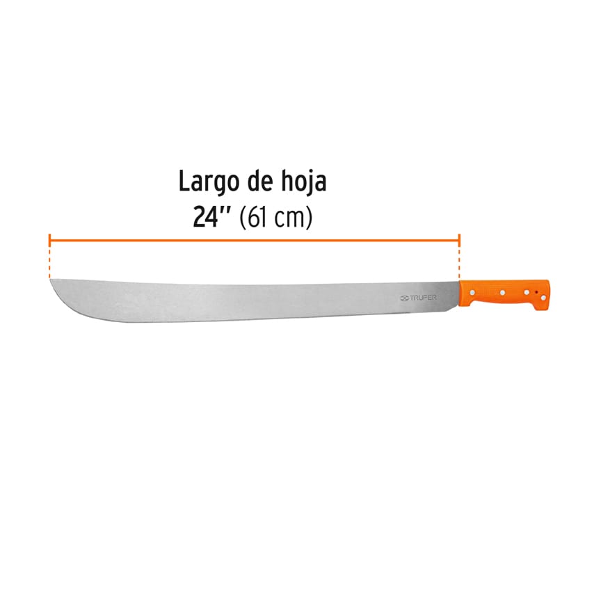 Machete estandar 24p cacha naranja truper Pieza