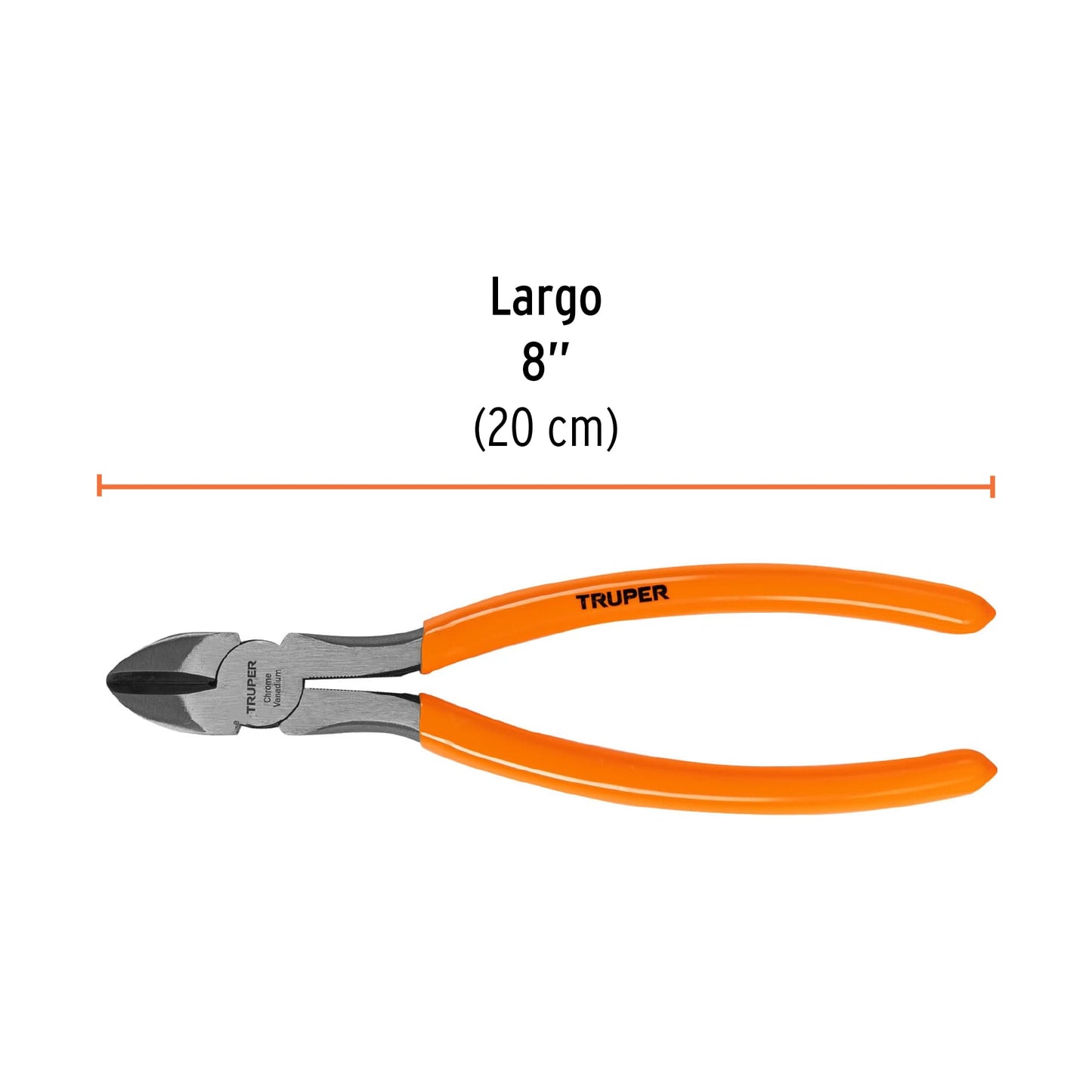 Pinza corte diagonal 8p mango de vinil 12353 truper Pieza