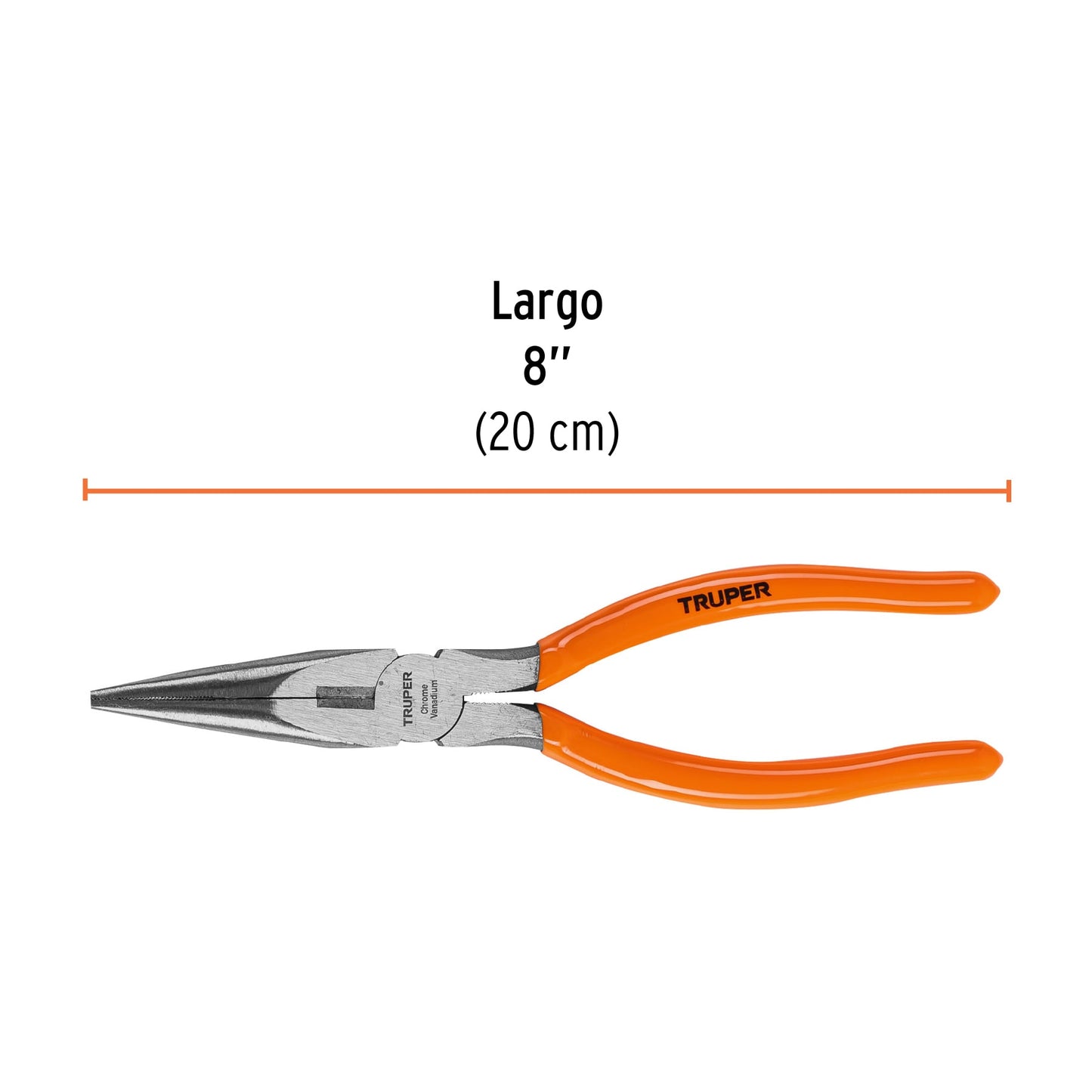 Pinza punta y corte 8p mango de vinil truper 17310 Pieza