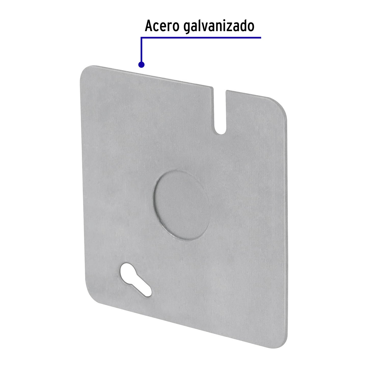 Tapa galvanizada cuadrada 3x3 13 mm -45010/tgal-03 - Volteck Pieza