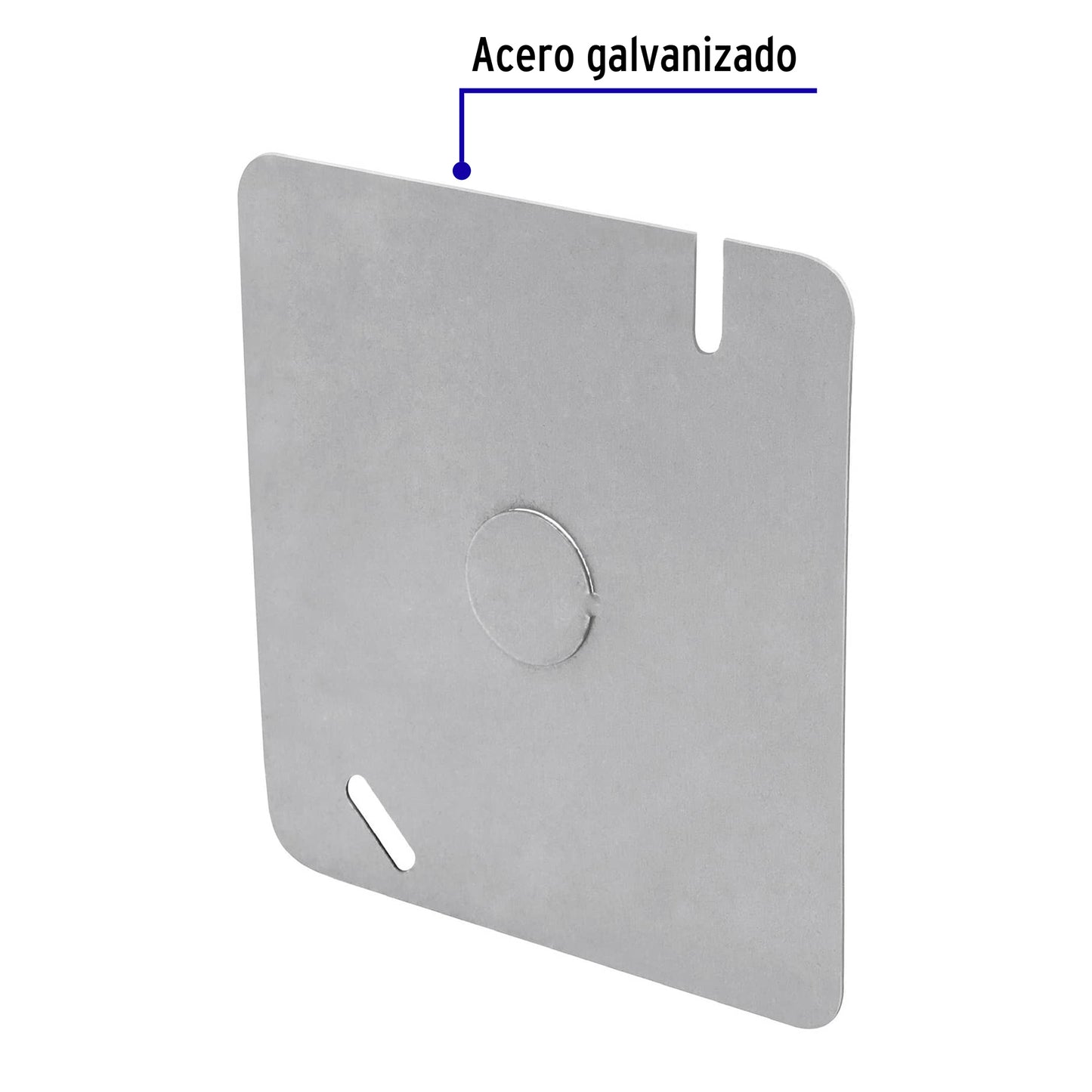 Tapa galvanizada cuadrada 4x4 - 19 mm -45009/tgal-04 - Volteck Pieza