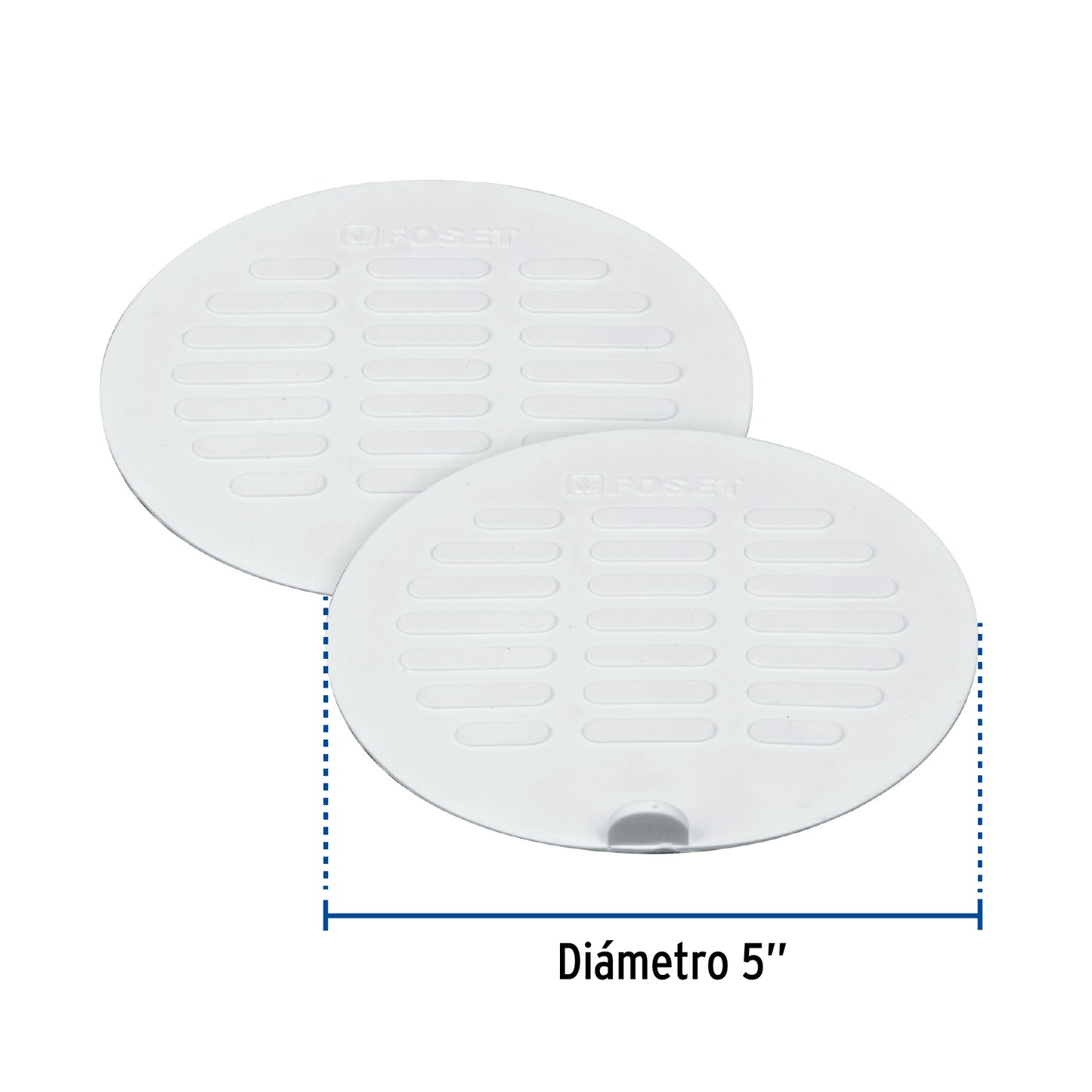 Juego 2 tapas para coladera 5 49555 Foset Paquete