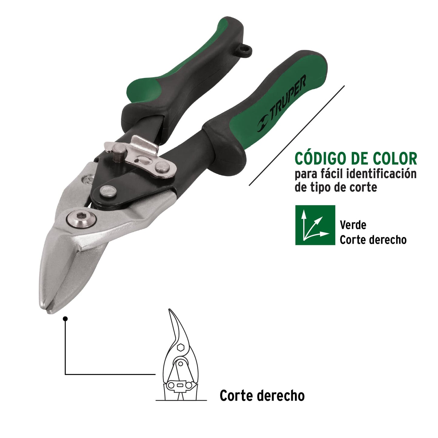 Tijera aviacion derecha 18535 truper Pieza
