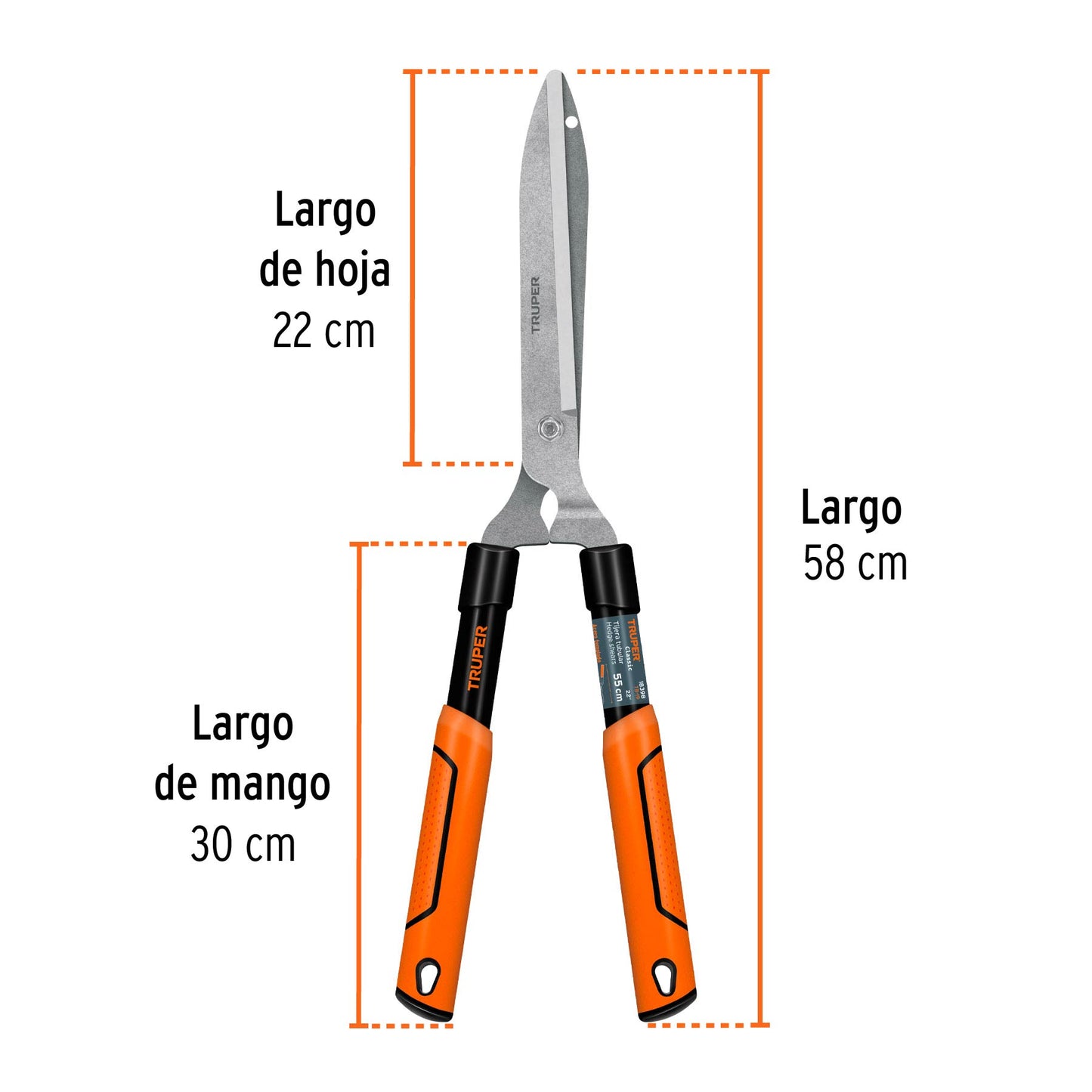 Tijera para poda a dos manos 19p mango tubular 18398 truper
