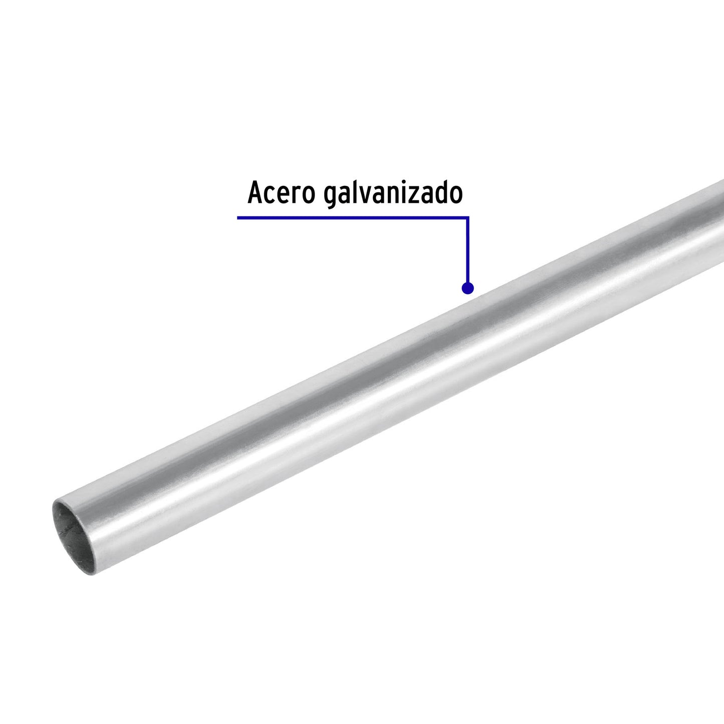 Tubo 1/2 de acero galvanizado 3 m para pared delgada volteck 47232 Pieza