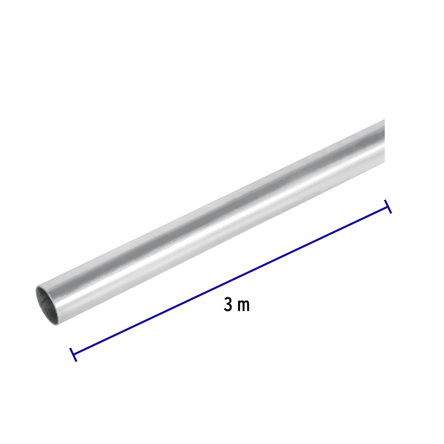 Tubo 1/2 de acero galvanizado 3 m para pared delgada volteck 47232 Pieza