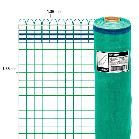 Malla mosquitera plastica 0.90 x 30 m verde 44952 Fiero Metro