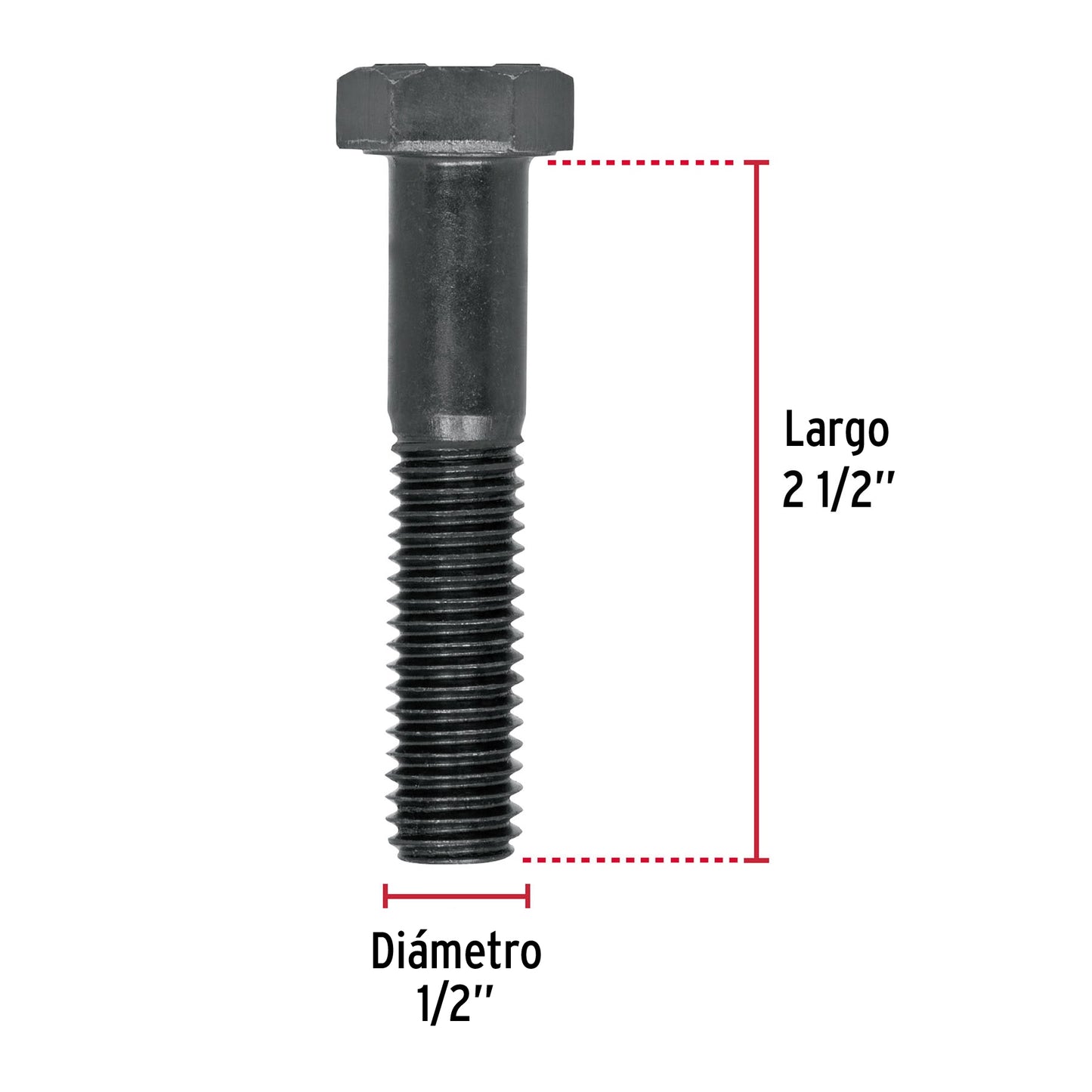 Tornillo Grado 5 1/2 x 2 1/2 44802 Fiero Pieza
