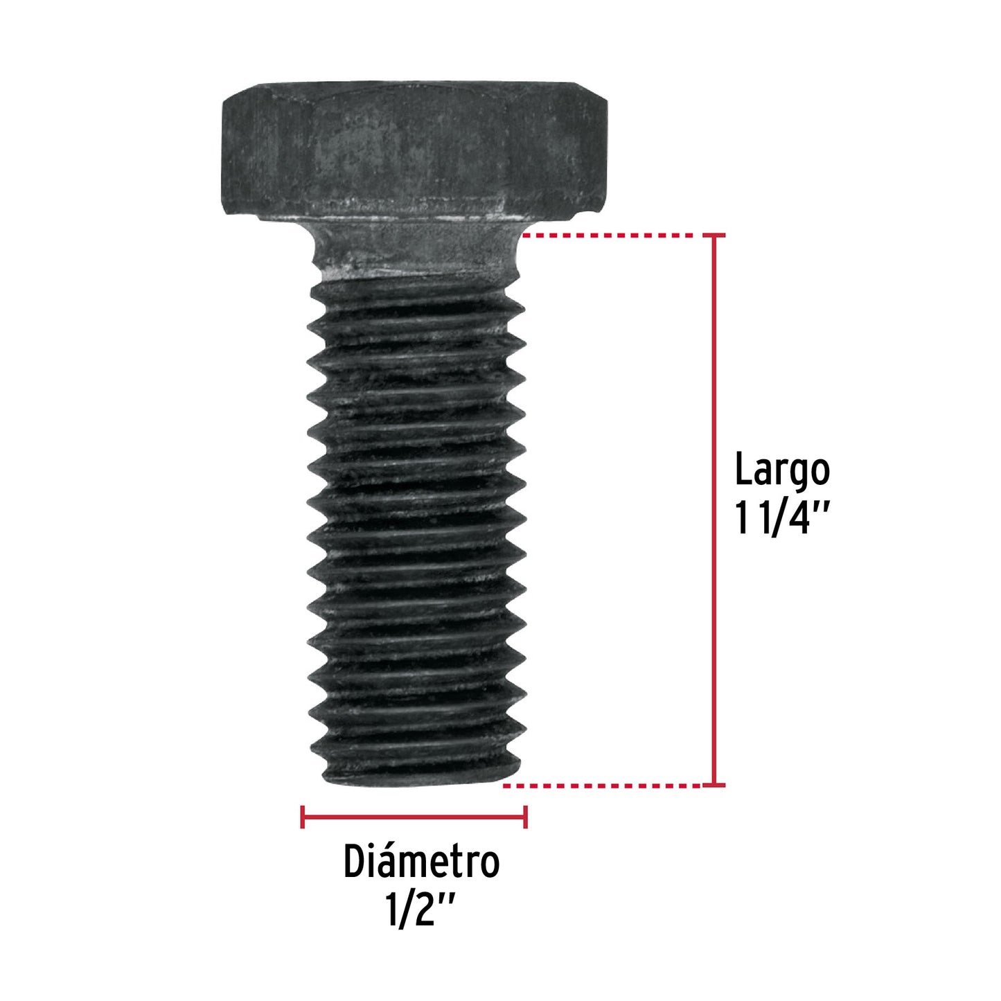 Tornillo Grado 5 1/2 x 1 1/4 44799 Fiero Pieza